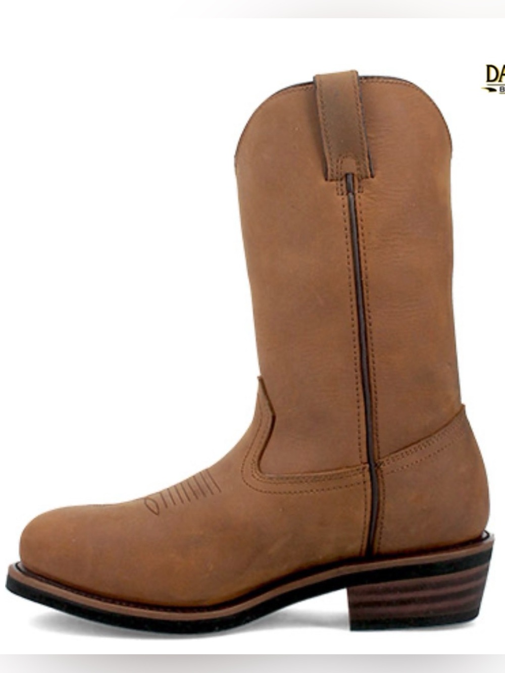 Dan Post Men's 12 inch Steel Toe WP Wellington Brown Leather Western Wook Boots